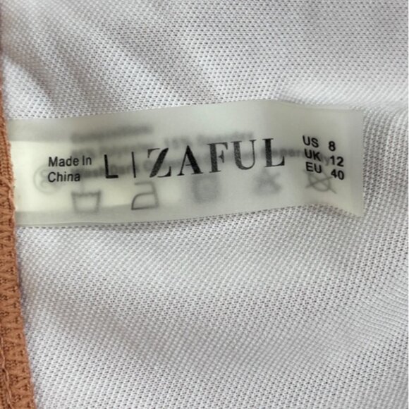 Zaful Womens Brown Ribbed Bikini Bottom Mid-Waist Size 8 - Picture 5 of 7